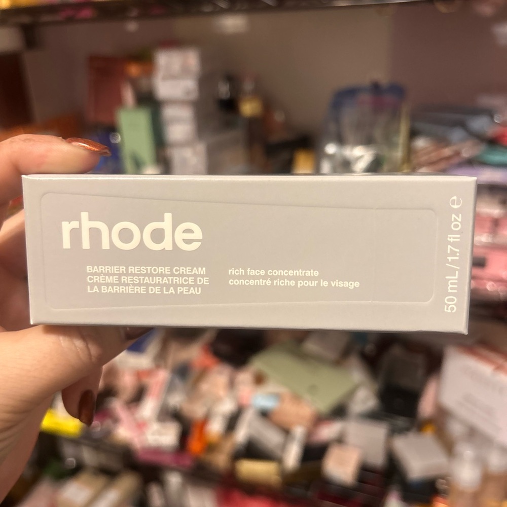 RHODE Barrier Restore Cream in Gray Packaging